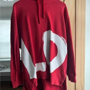 Burberry Red and White Women's Sweater